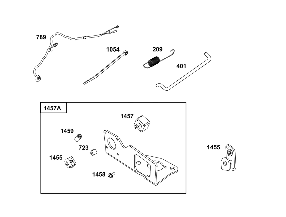 Controls Group Diagram and Parts List for 389575-0117-E1  Briggs and Stratton Engine